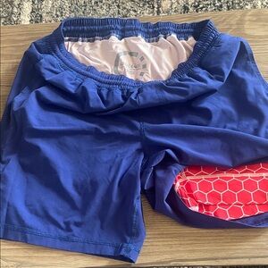 Chubbies Blue Athletic Shorts with Red Lining 5.5 in Size M